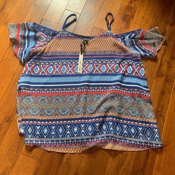 New Coco + Carmen off the shoulder boho blouse - Picture 1 of 4